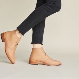 Anthropologie Nisolo Isa ankle boots booties tan lace up